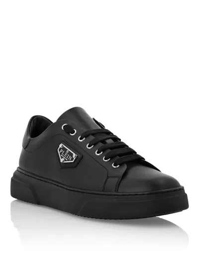 Philipp Plein Logo-plaque Leather Sneakers In Multi