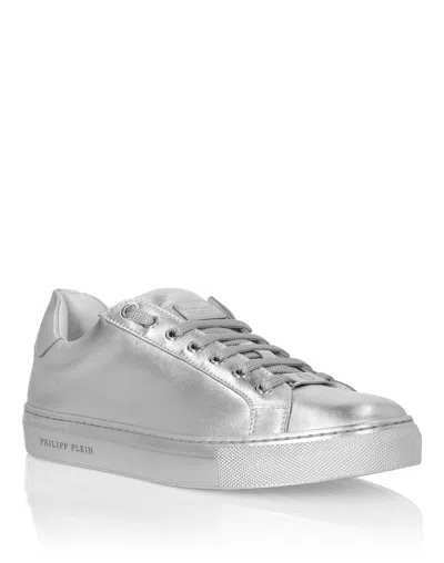 Philipp Plein Lo-top Sneakers Original In Silver