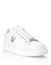 Philipp Plein Nappa Leather Lo-top Sneakers Skull In White