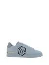 Philipp Plein Hexagon Leather Sneakers In White