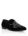 Philipp Plein Crystal Snake Loafers In Black