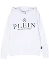 Philipp Plein Hoodie Mit Logo-applikation In Weiss
