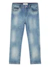 Philipp Plein Logo-appliqué Cotton Jeans In Blue