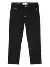 Philipp Plein Logo-appliqué Cotton Jeans In Blue
