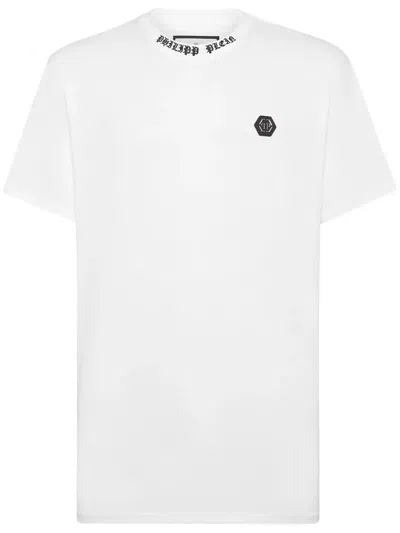 Philipp Plein Logo-appliqué Cotton T-shirt In White