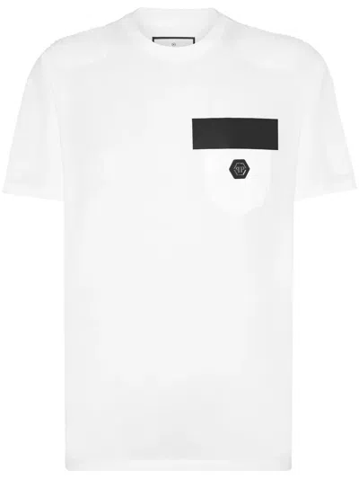 Philipp Plein Logo-appliqué Cotton T-shirt In White