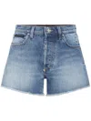 Philipp Plein Denim Hot Pants Shorts In Blue