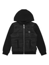 Philipp Plein Logo-appliqué Jacket In Black