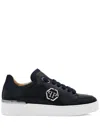 Philipp Plein Logo-appliqué Low-top Sneakers In Blue