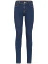 Philipp Plein Logo-appliqué Mid-rise Skinny Jeans In Blue