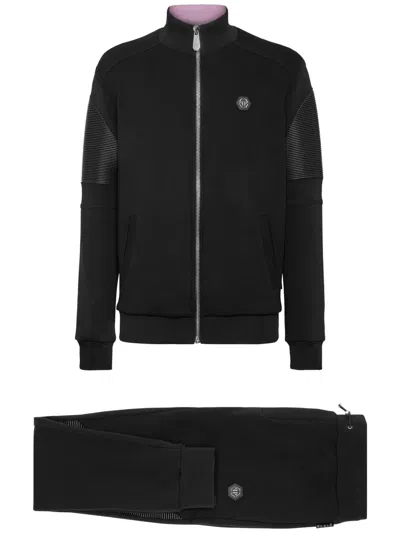 PHILIPP PLEIN LOGO-APPLIQUÉ PANELLED TRACKSUIT
