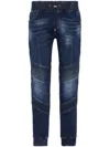 PHILIPP PLEIN LOGO-APPLIQUÉ SKINNY JEANS