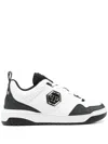 Philipp Plein Contrast Sole Sneakers Perforated Detailing In White