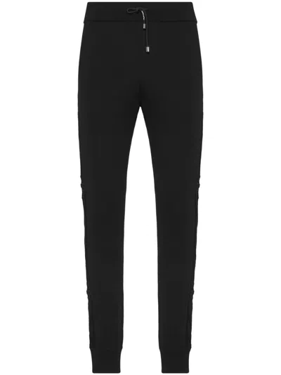 Philipp Plein Logo-appliqué Track Pants In Black