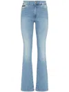 Philipp Plein Logo-appliquéd Flared Jeans In 蓝色