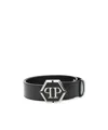 Philipp Plein Logo Belt In Black