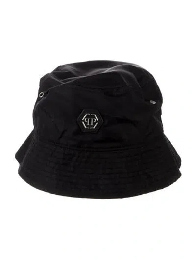 Pre-owned Philipp Plein Logo Bucket Hat In Black