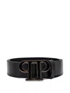 Philipp Plein Logo-buckle Leather Belt In Black