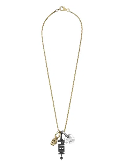 Philipp Plein Logo-charm Pendant Necklace In Gold