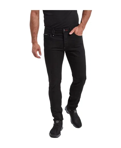Philipp Plein Logo Detail Jeans In Black