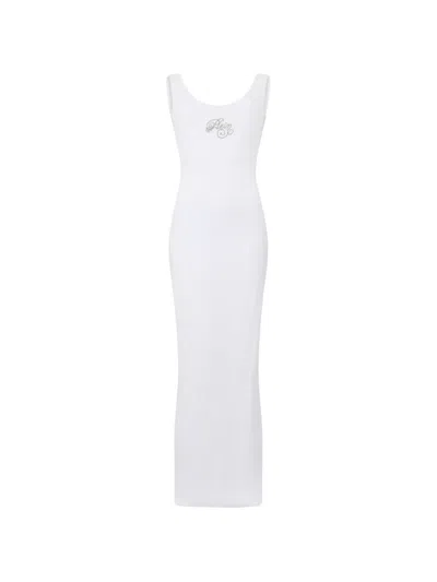Philipp Plein Logo-detail Maxi Dress In White