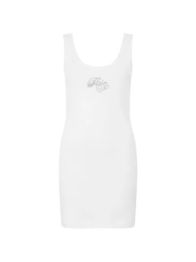 Philipp Plein Logo-detail Mini Dress In White