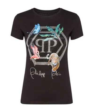 Philipp Plein Logo Detail T-shirt In Black