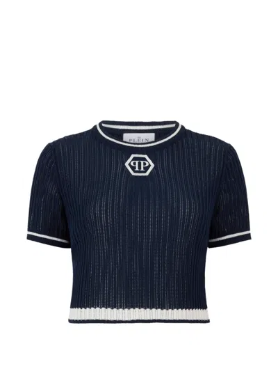 Philipp Plein Sweater Woman Color Navy In Blue