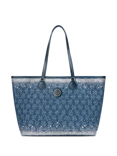 Philipp Plein Shopper Mit Logo In Blue