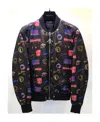 Philipp Plein Logo Details Baseball Jacket In Black