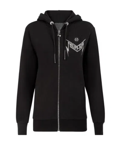 Philipp Plein Logo Details Casual Jacket In Black