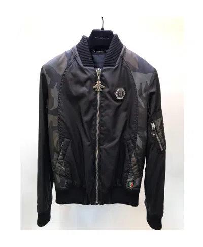 Philipp Plein Logo Details Casual Jacket In Black