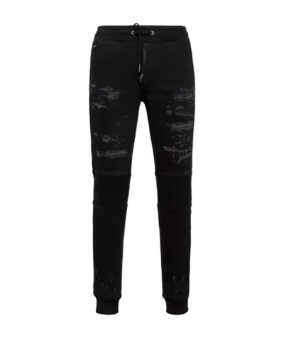 Philipp Plein Logo Details Casual Pants In Black