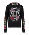 Philipp Plein Logo Details Hooded Hoodie In Black