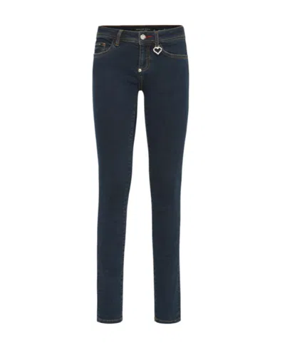 Philipp Plein Logo Details Jeans In Black