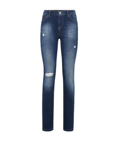 Philipp Plein Logo Details Jeans In Blue