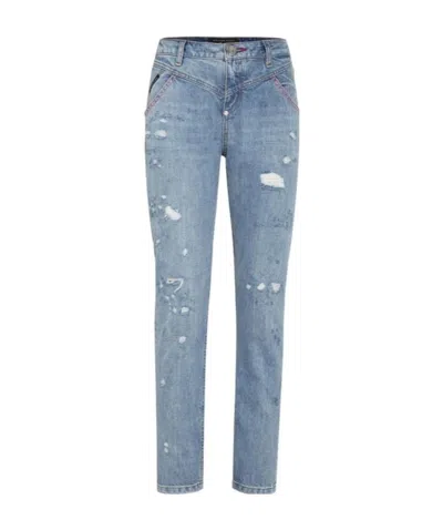 Philipp Plein Logo Details Jeans In Blue