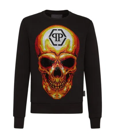 Philipp Plein Logo Details Sweater In Black
