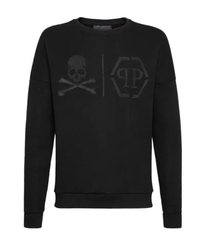 Philipp Plein Logo Details Sweater In Black