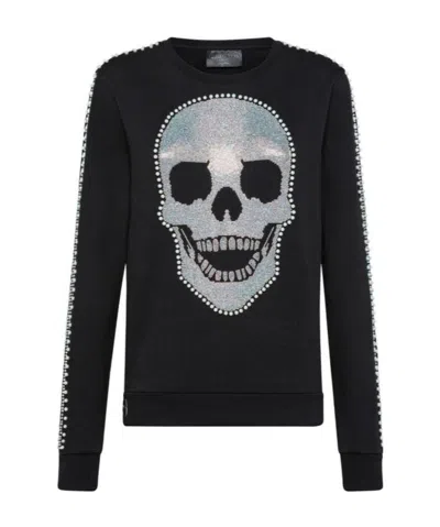 Philipp Plein Logo Details Sweater In Black