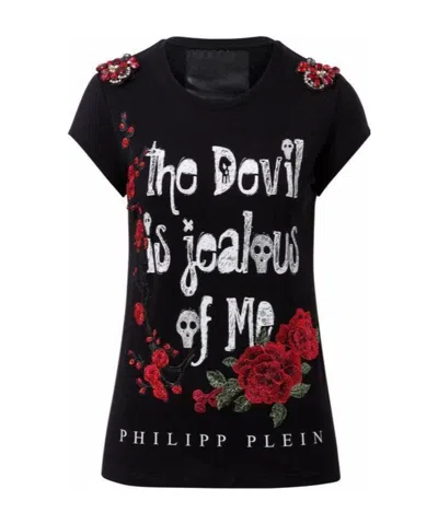 Philipp Plein Logo Details T-shirt In Black