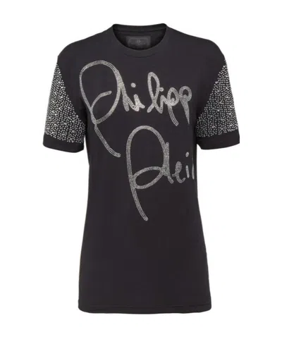 Philipp Plein Logo Details T-shirt In Black