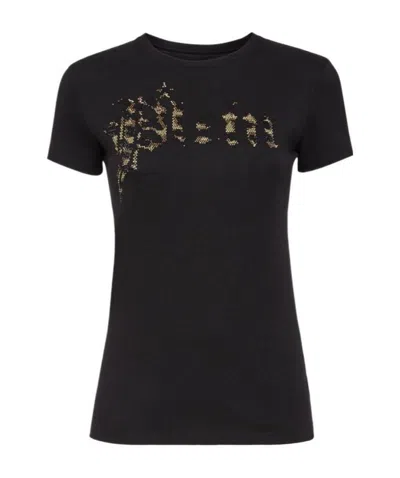 Philipp Plein Logo Details T-shirt In Black