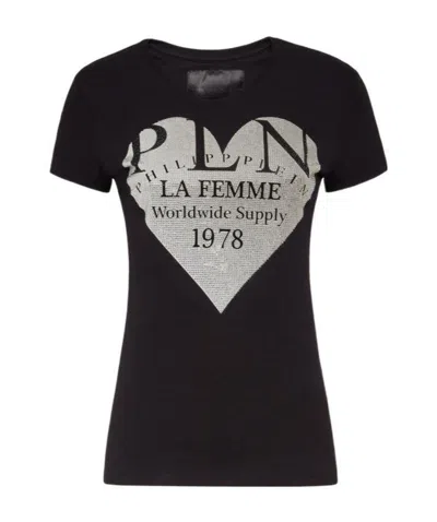 Philipp Plein Logo Details T-shirt In Black