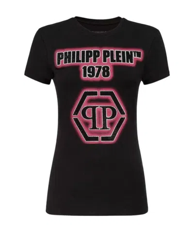 Philipp Plein Logo Details T-shirt In Black