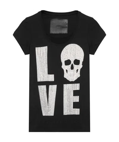 Philipp Plein Logo Details T-shirt In Black