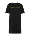 Philipp Plein Logo Details T-shirt Dress In Black