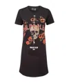 Philipp Plein Logo Details T-shirt Dress In Black