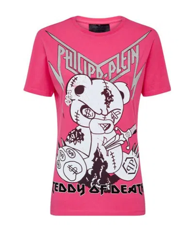 Philipp Plein Logo Details T-shirt In Red