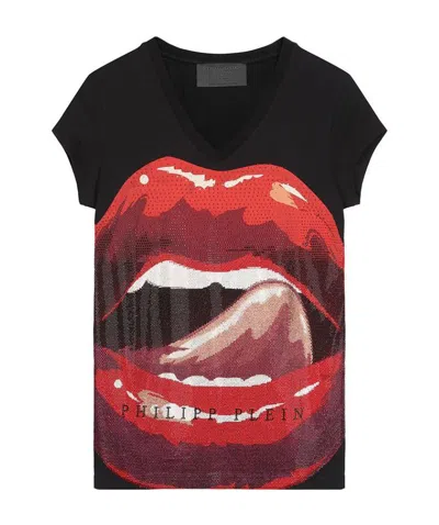 Philipp Plein Logo Details T-shirt In Red